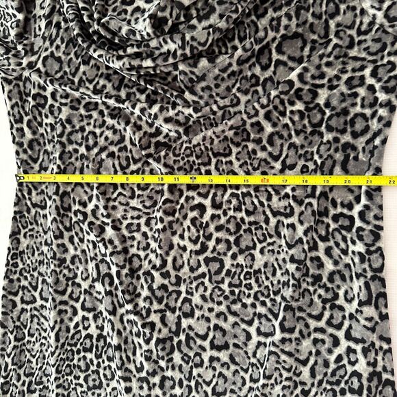 NWT Michael Kors Malachitery Velvet Cheetah Sheath Dress Chain Boat Neck Size 2X - Picture 10 of 14